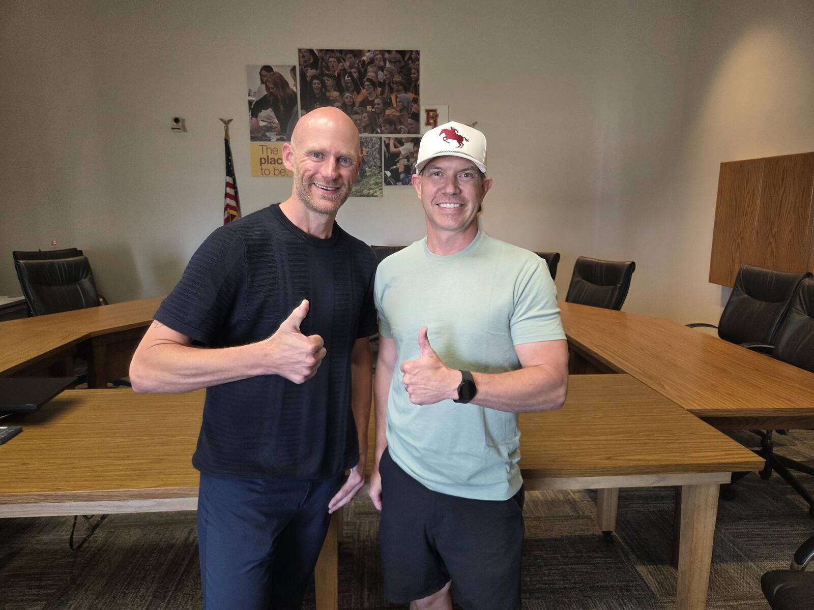 Sean Thomas and Mike Belz giving thumbs up together